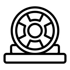 Poster - Gym weight icon outline vector. Exercise equipment. Sport training