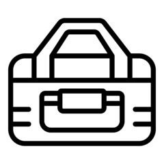 Poster - Sport bag icon outline vector. Gym equipment. Training active
