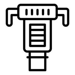 Poster - Gym equipment icon outline vector. Workout exercise. Sport weight