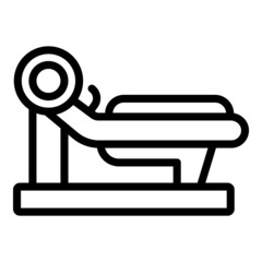 Poster - Gym bench icon outline vector. Exercise equipment. Training sport