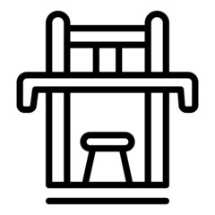 Poster - Back gym equipment icon outline vector. Sport cardio. Fit active