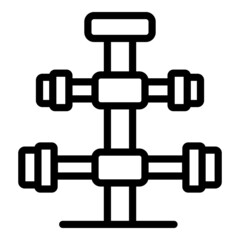Poster - Dumbbell rack icon outline vector. Gym exercise. Fitness workout