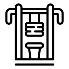 Poster - Weight gym icon outline vector. Fitness equipment. Sport cardio