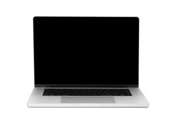 Laptop computer mockup isolated on white background with clipping path.