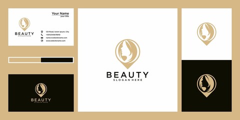 Wall Mural - beauty location logo design