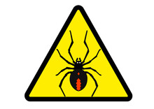 毒グモ注意　セアカゴケグモ　警告ラベル  特定外来生物
