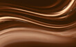 Dark Chocolate brown fluid splash texture. Cocoa or coffee cream delicious sweet food background. Tasty nut yogurt cream or peanut butter dessert.