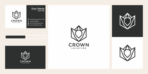 Poster - crown location logo design