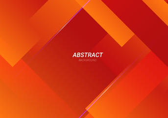 Wall Mural - Abstract geometric yellow and red pattern modern decorative design background