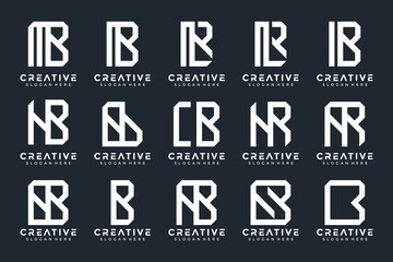 Poster - Set of letter logo design inspiration.