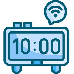 Poster - digital clock Two Tone icon