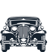 Classic Hotrod Pickup Truck Vector Isolated EPS