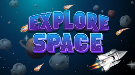Wall Mural - Explore Space poster design