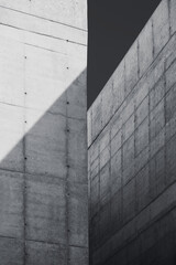 Poster - Architecture details Concrete wall shade shadow Industrial background