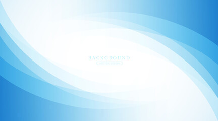 Abstract light blue and white curve background. Modern bright gradient curve shape template design. Overlapping layer concept with space for text. Vector Illustration