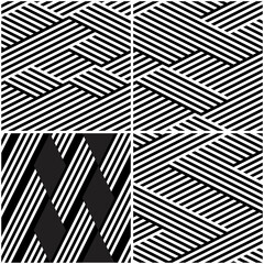 Fototapete - 4 different vector patterns in the same package(eps). One pattern is paid and 3 are free (white dividing lines)
