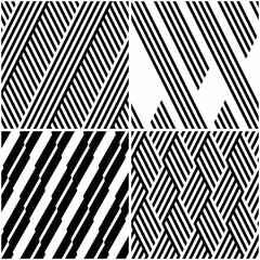 Fototapete - 4 different vector patterns in the same package(eps). One pattern is paid and 3 are free (white dividing lines)