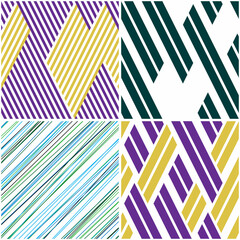 Fototapete - 4 different vector patterns in the same package(eps). One pattern is paid and 3 are free (white dividing lines)