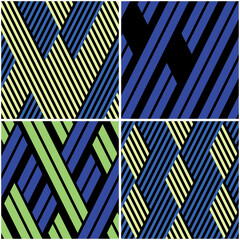 Fototapete - 4 different vector patterns in the same package(eps). One pattern is paid and 3 are free (white dividing lines)
