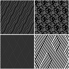 Fototapete - 4 different vector patterns in the same package(eps). One pattern is paid and 3 are free (white dividing lines)