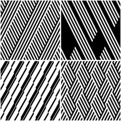 Fototapete - 4 different vector patterns in the same package(eps). One pattern is paid and 3 are free (white dividing lines)