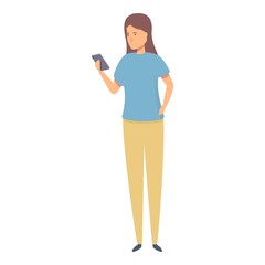 Poster - Smartphone reading icon cartoon vector. Digital online. School store