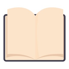 Poster - Digital open book icon cartoon vector. Online read. Library study