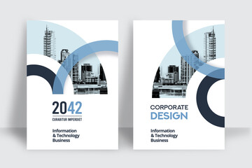 Wall Mural - city background business book cover design template
