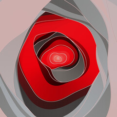 Aufkleber - Abstract wavy colorful tunnel. Geometric texture background. Modern design. 3d rendering digital illustration