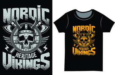 Vikings t-shirt design. Viking t-shirt for men.