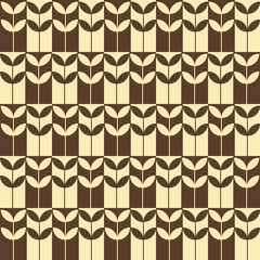 Poster - Seamless surface pattern design with herringbone motif. Repeated chevrons wallpaper. Zigzag lines. Jagged triangular waves. Digital paper, textile print, page fill. Vector art