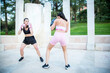 © luisrojasstock - street boxing match between two young women
