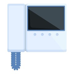 Poster - Intercom voice icon cartoon vector. Door system. Phone security