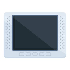 Poster - Alarm intercom icon cartoon vector. Door system. Camera home