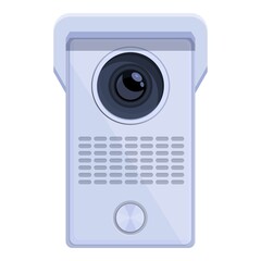 Poster - Intercom icon cartoon vector. Door system. Home control