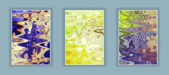 Aufkleber - Liquid color marble style background. Fluid gradient inks design. Template for your design, banner, flyer, business card, poster, wallpaper, brochure
