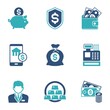 © narmina - two color finance related icons, simple graphic elements for web and mobile