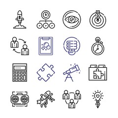 Poster - solution Icon Set with line icons. Modern Thin Line Style. Suitable for Web and Mobile Icon. Vector illustration EPS 10.
