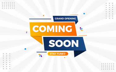 Wall Mural - coming soon banner template with editable text effect