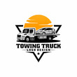 towing truck service logo vector