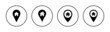 address icons set. home location sign and symbol. pinpoint
