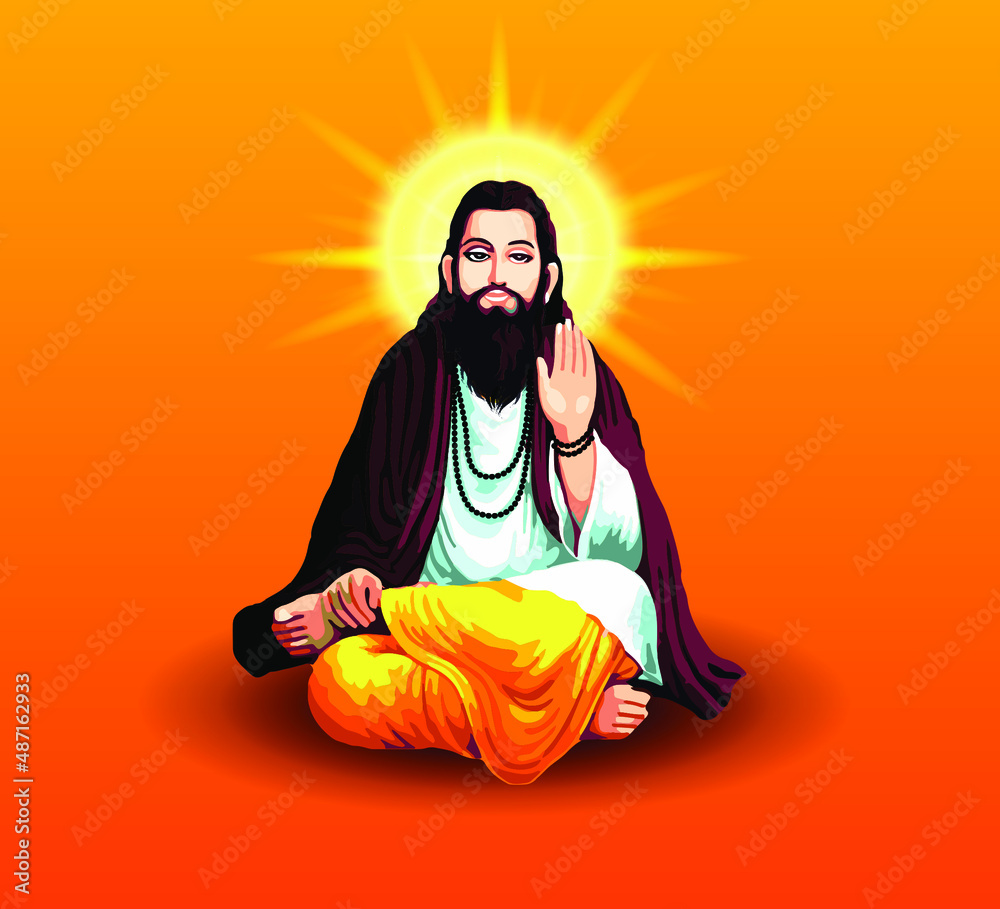 Guru Ravidass Jayanti birthday celebration. Vector illustration Stock ...