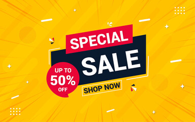Wall Mural - speciel sale banner design.