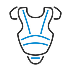 Sticker - Baseball Chest Protector Icon