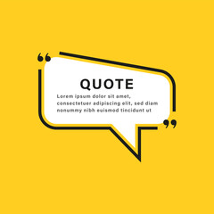 Leinwandbilder - quote box frame speech bubble. texting boxes with quotation marks. line quote frames	
