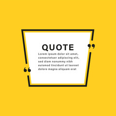 Leinwandbilder - quote box frame. texting boxes with quotation marks. line quote frames	