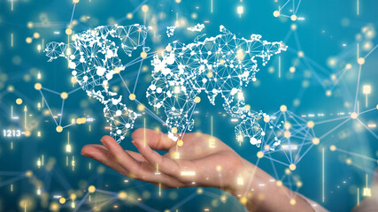Structure of world economy, communication network global