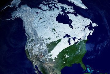 Canvas Print - canada from space. elements of this image furnished by nasa