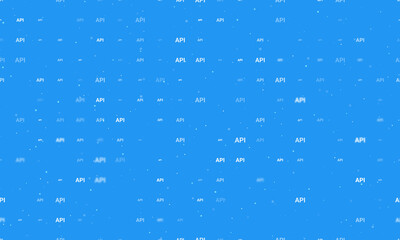 Poster - seamless background pattern of evenly spaced white api symbols of different sizes and opacity. vecto