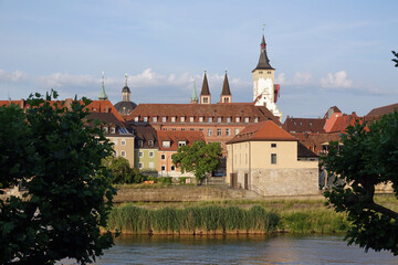 Poster - Main und Rathaus in Würzburg